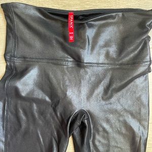 SPANX Faux Leather Leggings in Black